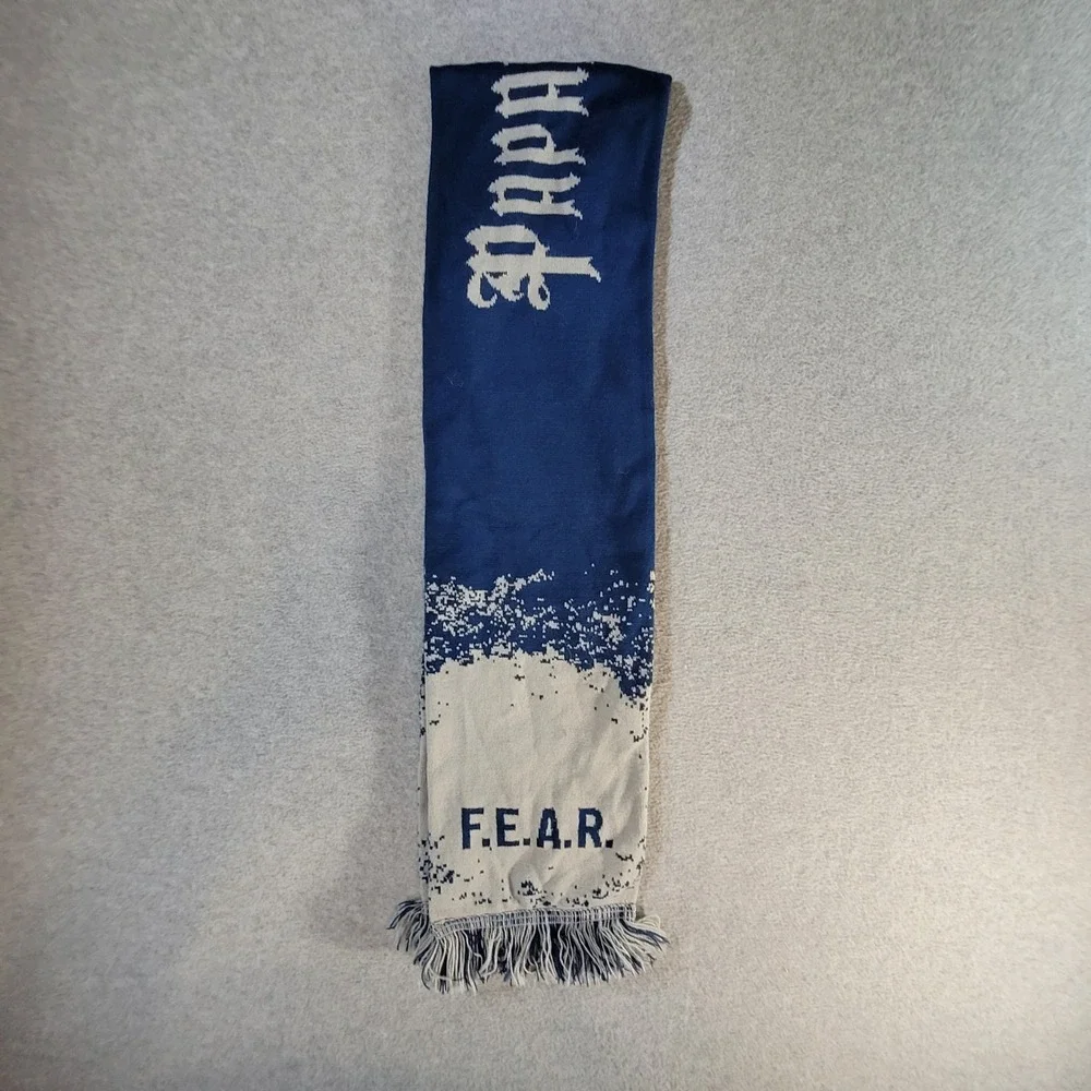 Papa Roach F.E.A.R. Band Scarf Blue Grey Knit Global Scarves Rock Memorabilia